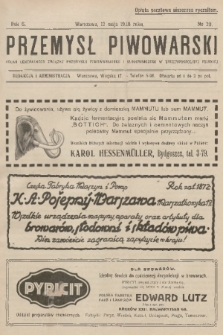 Przemysł Piwowarski : organ Centralnego Związku Przemysłu Piwowarskiego i Słodowniczego w Rzeczypospolitej Polskiej. R.6, 1928, № 20