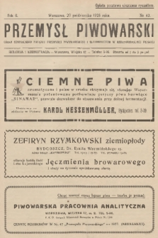 Przemysł Piwowarski : organ Centralnego Związku Przemysłu Piwowarskiego i Słodowniczego w Rzeczypospolitej Polskiej. R.6, 1928, № 43