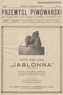 Przemysł Piwowarski : organ Centralnego Związku Przemysłu Piwowarskiego i Słodowniczego w Rzeczypospolitej Polskiej. R.6, 1928, № 48