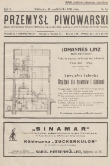 Przemysł Piwowarski : organ Centralnego Związku Przemysłu Piwowarskiego i Słodowniczego w Rzeczypospolitej Polskiej. R.7, 1929, № 43