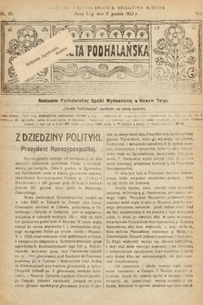 Gazeta Podhalańska. 1922, nr 50
