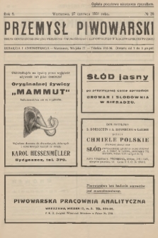 Przemysł Piwowarski : organ Centralnego Związku Przemysłu Piwowarskiego i Słodowniczego w Rzeczypospolitej Polskiej. R.9, 1931, № 26