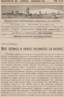 Nafta : miesięcznik poświęcony sprawom naftowym. R.11, 1932, nr 8-9