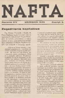 Nafta. R.14, 1935, Zeszyt 3