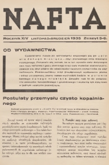 Nafta. R.14, 1935, Zeszyt 5-6