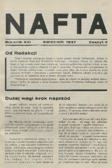 Nafta. R.16, 1937, Zeszyt 4