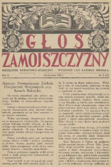 Głos Zamojszczyzny : miesięcznik oświatowo - społeczny. R.2, 1929, nr 8