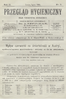 Przegląd Hygieniczny : organ Towarzystwa Hygienicznego. R.2, 1903, nr 7