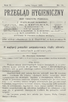 Przegląd Hygieniczny : organ Towarzystwa Hygienicznego. R.2, 1903, nr 11