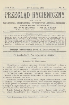 Przegląd Hygieniczny : organ Towarzystwa Hygienicznego i Towarzystwa „Ochrona Młodzieży”. R.8, 1909, nr 3