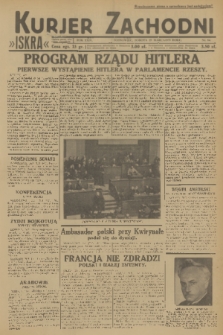 Kurjer Zachodni Iskra : dziennik polityczny, gospodarczy i literacki. R.24, 1933, nr 84