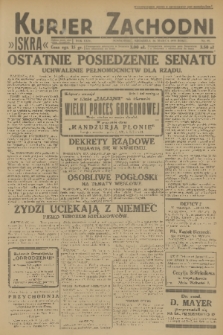 Kurjer Zachodni Iskra : dziennik polityczny, gospodarczy i literacki. R.24, 1933, nr 85