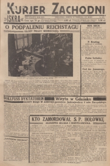 Kurjer Zachodni Iskra : dziennik polityczny, gospodarczy i literacki. R.24, 1933, nr 263