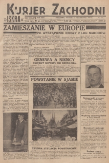 Kurjer Zachodni Iskra : dziennik polityczny, gospodarczy i literacki. R.24, 1933, nr 287