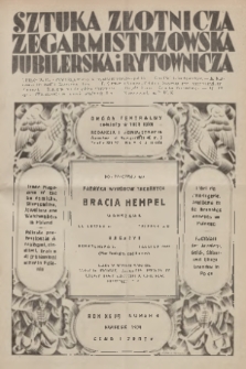 Sztuka Złotnicza, Zegarmistrzowska, Jubilerska i Rytownicza : organ centralny. R.20 (2), 1929, nr 4