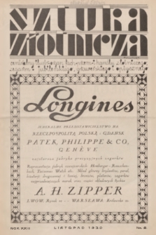 Sztuka Złotnicza : centralny ilustr. organ fach. przem. i handlu złotniczego, zegarm. jubilerskiego, grawerskiego i optycznego. R.23, 1930, nr 9