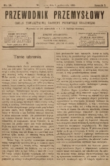 Przewodnik Przemysłowy : organ Towarzystwa Zachęty Przemysłu Krajowego. R.1, 1896, nr 19