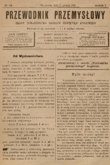 Przewodnik Przemysłowy : organ Towarzystwa Zachęty Przemysłu Krajowego. R.1, 1896, nr 24