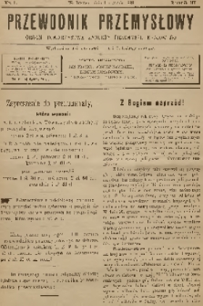 Przewodnik Przemysłowy : organ Towarzystwa Zachęty Przemysłu Krajowego. R.3, 1898, nr 1