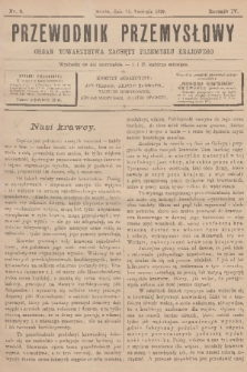Przewodnik Przemysłowy : organ Towarzystwa Zachęty Przemysłu Krajowego. R.4, 1899, nr 8