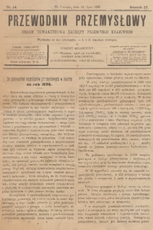 Przewodnik Przemysłowy : organ Towarzystwa Zachęty Przemysłu Krajowego. R.4, 1899, nr 14