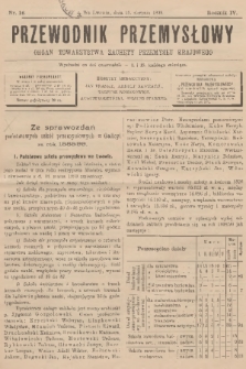 Przewodnik Przemysłowy : organ Towarzystwa Zachęty Przemysłu Krajowego. R.4, 1899, nr 16