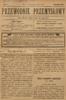 Przewodnik Przemysłowy. R.8, 1903, nr 1