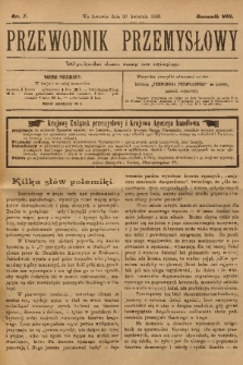 Przewodnik Przemysłowy. R.8, 1903, nr 7