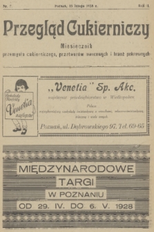 Przegląd Cukierniczy : miesięcznik przemysłu cukierniczego, przetworów owocowych i branż pokrewnych. R.3, 1928, nr 2