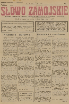 Słowo Zamojskie : tygodnik, poświęcony sprawom społecznym i gospodarczym, naukowym i literackim. R.2, 1930, nr 30
