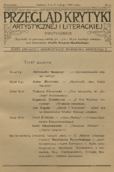 Przegląd Krytyki Artystycznej i Literackiej. [R.1], 1909, № 2