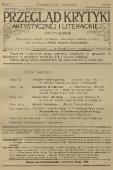 Przegląd Krytyki Artystycznej i Literackiej. R.2, 1910, № 23