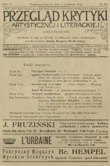 Przegląd Krytyki Artystycznej i Literackiej. R.2, 1910, № 34