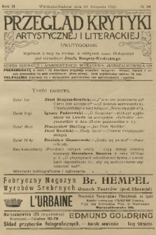 Przegląd Krytyki Artystycznej i Literackiej. R.2, 1910, № 35