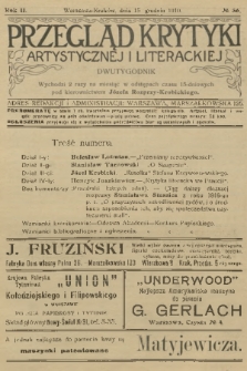 Przegląd Krytyki Artystycznej i Literackiej. R.2, 1910, № 36