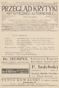 Przegląd Krytyki Artystycznej i Literackiej. R.3, 1911, № 42