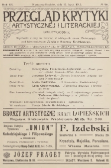 Przegląd Krytyki Artystycznej i Literackiej. R.3, 1911, № 46
