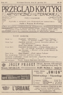 Przegląd Krytyki Artystycznej i Literackiej. R.3, 1911, № 50