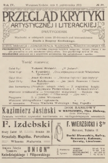 Przegląd Krytyki Artystycznej i Literackiej. R.4, 1912, № 59