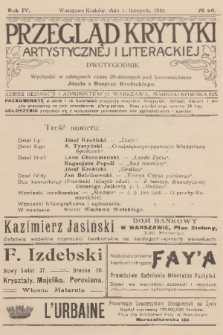 Przegląd Krytyki Artystycznej i Literackiej. R.4, 1912, № 60