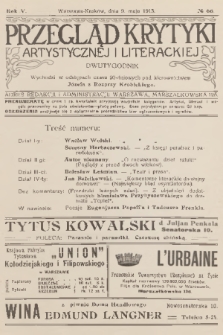 Przegląd Krytyki Artystycznej i Literackiej. R.5, 1913, № 66