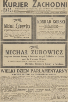 Kurjer Zachodni Iskra : dziennik polityczny, gospodarczy i literacki. R.22, 1931, nr 21