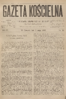 Gazeta Kościelna : pismo poświęcone sprawom kościelnym i społecznym : organ duchowieństwa. R.3, 1895, nr 18