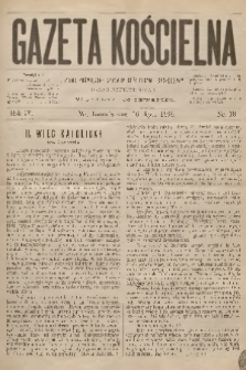 Gazeta Kościelna : pismo poświęcone sprawom kościelnym i społecznym : organ duchowieństwa. R.4, 1896, nr 28
