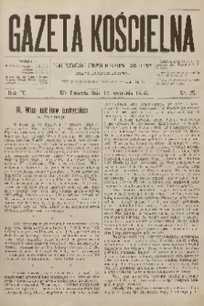 Gazeta Kościelna : pismo poświęcone sprawom kościelnym i społecznym : organ duchowieństwa. R.4, 1896, nr 37