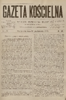 Gazeta Kościelna : pismo poświęcone sprawom kościelnym i społecznym : organ duchowieństwa. R.4, 1896, nr 42