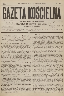 Gazeta Kościelna : pismo poświęcone sprawom kościelnym i społecznym : organ Towarzystwa Wzajemnej Pomocy Kapłanów. R.5, 1897, nr 38