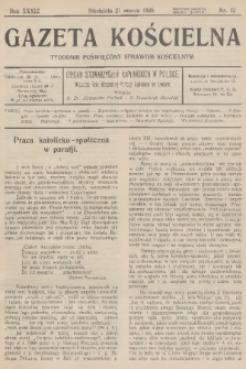 Gazeta Kościelna : tygodnik poświęcony sprawom kościelnym : organ stowarzyszeń kapłańskich w Polsce. R.33, 1926, nr 12