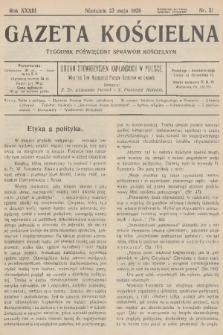 Gazeta Kościelna : tygodnik poświęcony sprawom kościelnym : organ stowarzyszeń kapłańskich w Polsce. R.33, 1926, nr 21