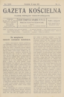 Gazeta Kościelna : tygodnik poświęcony sprawom kościelnym : organ stowarzyszeń kapłańskich w Polsce. R.32, 1925, nr 14
